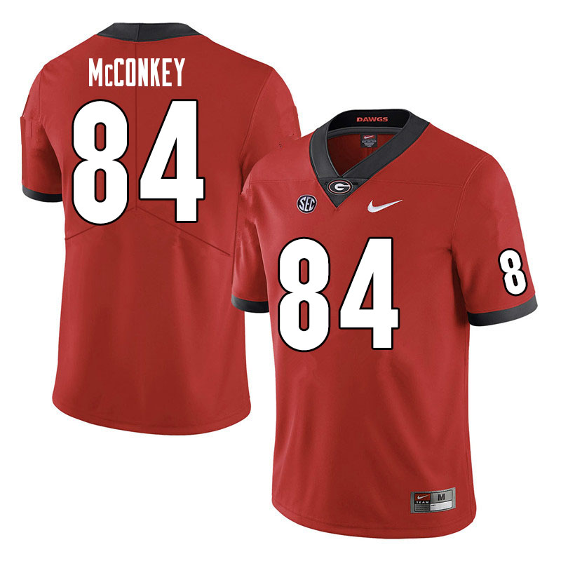 Men #84 Ladd McConkey Georgia Bulldogs College Football Jerseys Sale-Red - Click Image to Close